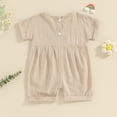 thumbnail image 3 of Bagilaanoe Newborn Baby Girls Boys One-pieces Rainbow Embroidery Short Sleeve Jumpsuit 3M 6M 9M 12M Infant Summer Romper Casual Clothing, 3 of 7