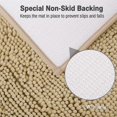 thumbnail image 3 of Chenille Microfiber Shaggy Bath Mat, Soft and Comfortable, Super Water Absorbent, Non-Slip, Thick for Bathroom (60x40cm, Khaki), 3 of 5