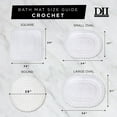 thumbnail image 3 of Contemporary Home Living 21" x 34" Gray Large Oval Home and Bathroom Essentials Crochet Bath Mat, 3 of 6