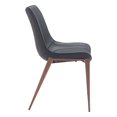 thumbnail image 5 of Magnus Dining Chair Black & Walnut Dining Chair, Modern Style, Plush and durable faux leather fabric, Plywood, Indoor Dining, 5 of 11