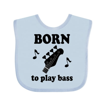 

Inktastic Bass Guitar Music Born to Play Bass Gift Baby Boy or Baby Girl Bib
