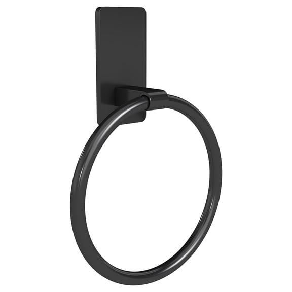 Hand Towel Holder for Bathroom, Adhesive Round Towel Ring for Bath RV, Black