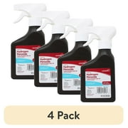 (4 pack) Leader Hydrogen Peroxide First Aid Antiseptic Topical Solution USP, 3% Spray Bottle 8 fl oz