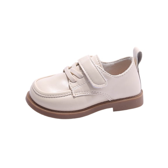 hopeusnice Kids Loafers On Round Toe Soft Sole Lightweight Durable Daily School Casual Play Shoes Beige 21