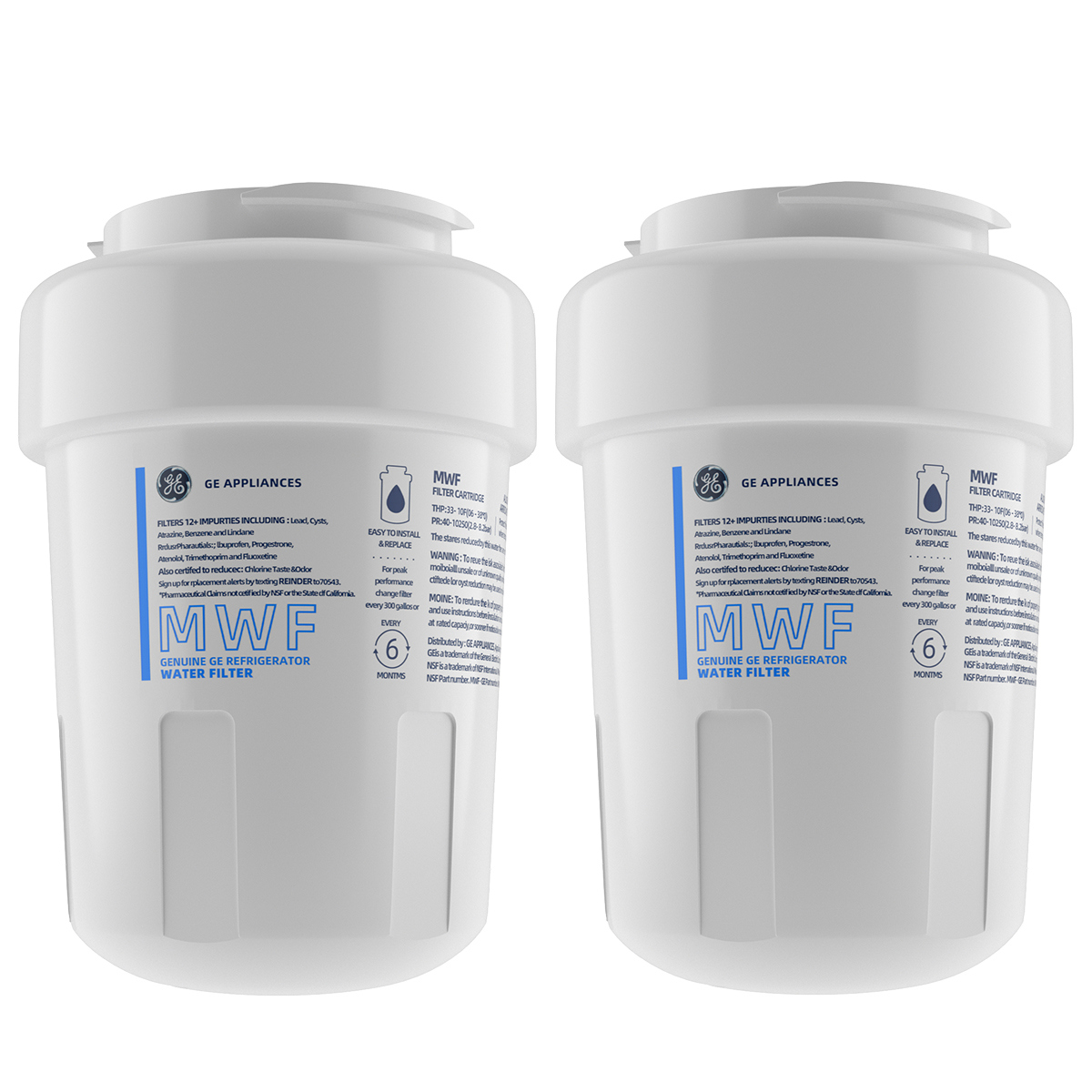 2 Packs MWF Water Filter with MWF And MWFP, MWFA