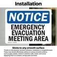 thumbnail image 3 of (2 Pack) Emergency Evacuation Meeting Area OSHA Notice Sign 7 Inch X 5 Inch Vinyl Label Decal Sticker Weather Resistant, UV Protected for Workplace, Business, and Construction Site,, 3 of 7