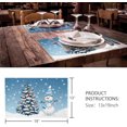 thumbnail image 5 of Ensemble de 6 Sets de table de Noël en Coton et Lin Carrés et Ronds, 5 of 5