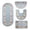 #5 Floral - 19.6" x 47.2" - Blue - 4Pcs, variant on Dmlowu 3 Piece Bathroom Rugs Set, Extra Thick Plush Bath Mat Non Slip, Soft Absorbent Washable Rugs for Bathroom Laundry Room Floor, 15.7" x 31.4"