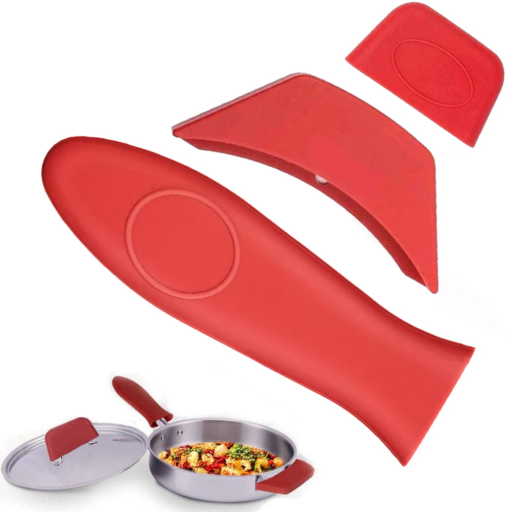 3 Pieces Silicone Pot Holder Sleeves Frying Pan Handle Cover Potholder