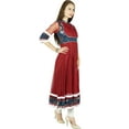 thumbnail image 4 of Bimba Women Long Flaired Anarkali Kurti Indian Kurta Indian Classic Blouse- Maroon, 4 of 6