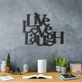 thumbnail image 6 of Tubibu Live Laugh Love metal wall art Metal Wall Word Sculpture, Wall Decor Wall Art (15.75" x 19.25"), 6 of 7