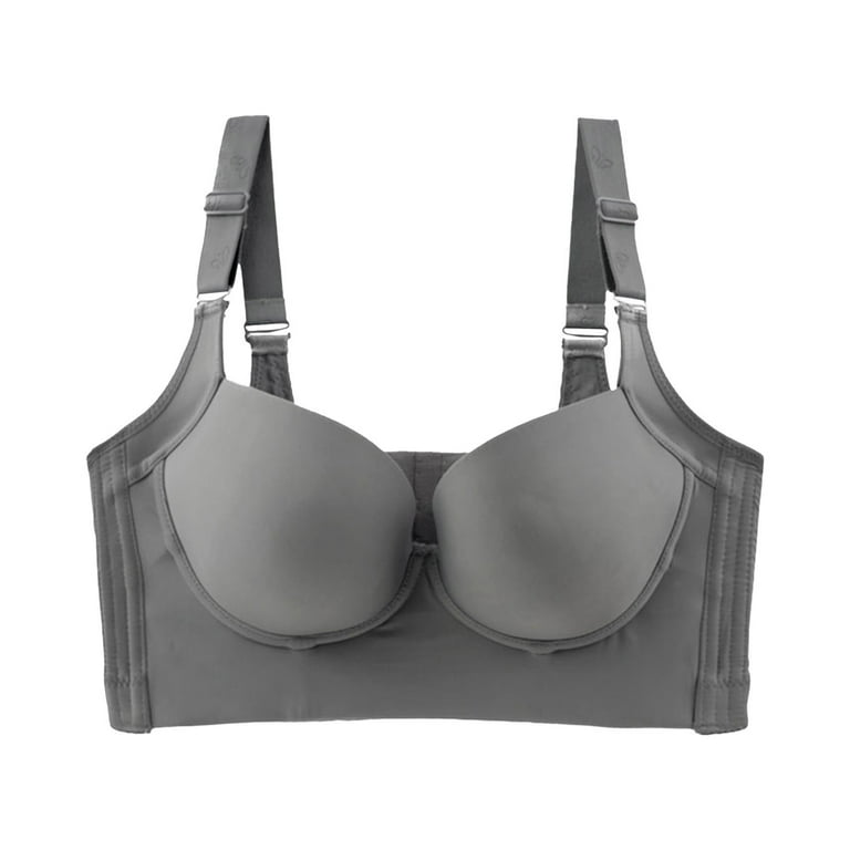 KBODIU Everyday Bras for Women, Plus Size Comfort Bras, Women's Ultimate  Lift Wirefree Bra Breathable No Steel Ring Seven-breasted Lift Breasts Bras  No Underwire Gray 