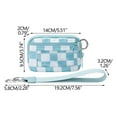 thumbnail image 2 of Portable Plaid Wallet,Wristlet Handbags for Women, Waterproof Nylon Keychain Wallet, Zip Card Case with ID Window, 2 of 5