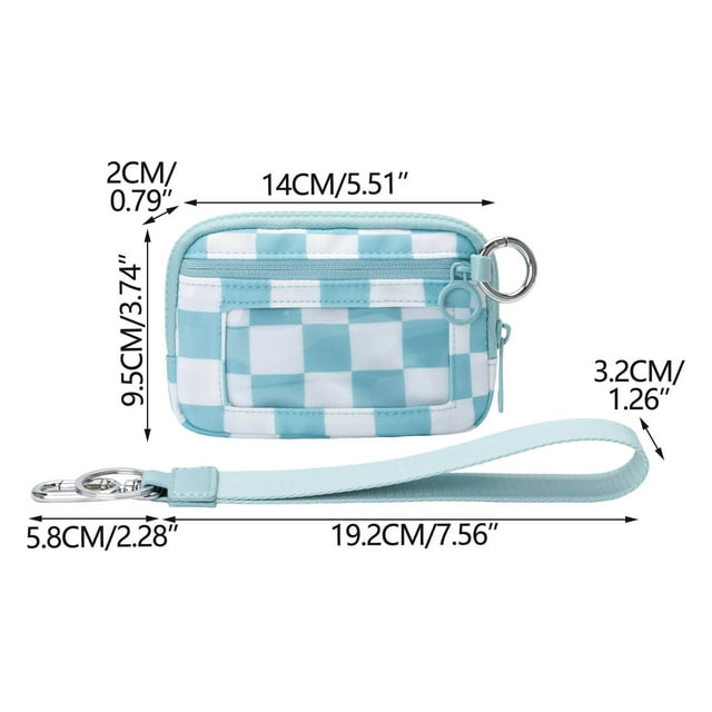 Portable Waterproof Wrist Bag with Transparent Card Slot - Checkered Series