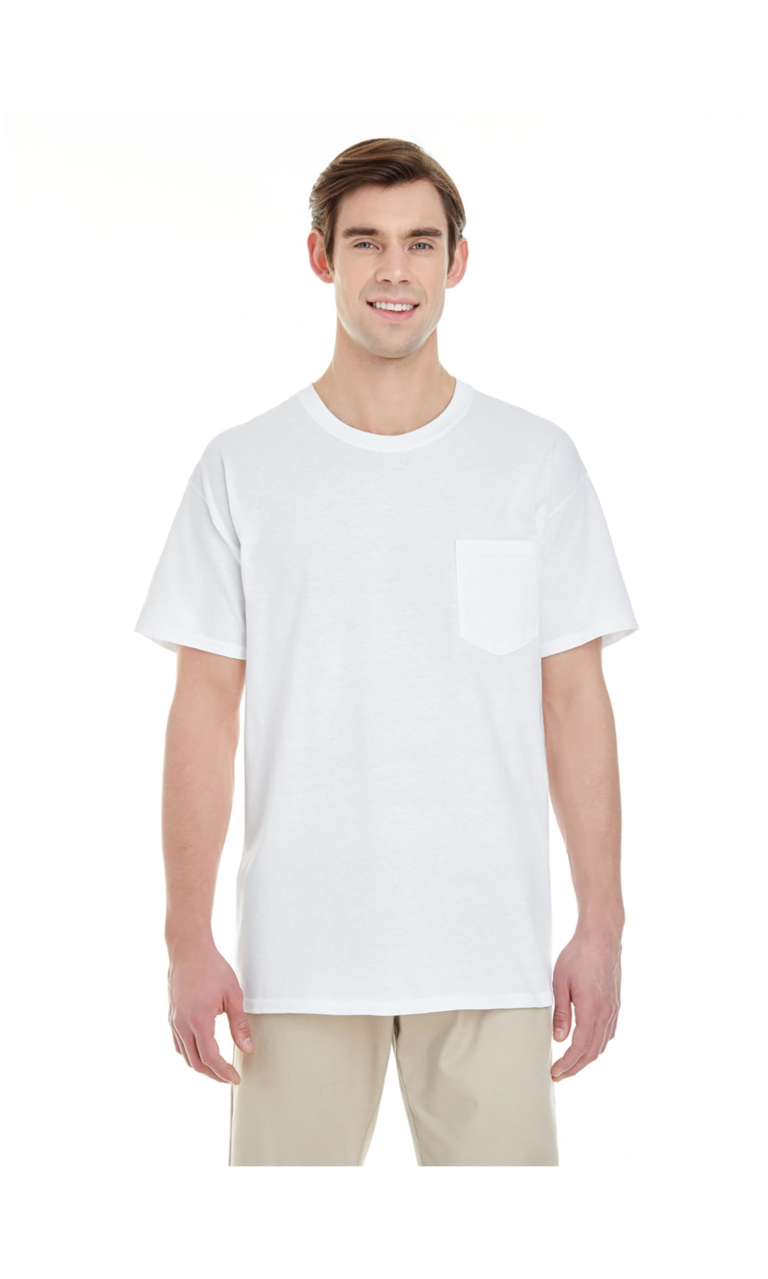 Gildan 5300 - Heavy Cotton T-Shirt With A Pocket, 5300 ,WHITE ,S ...