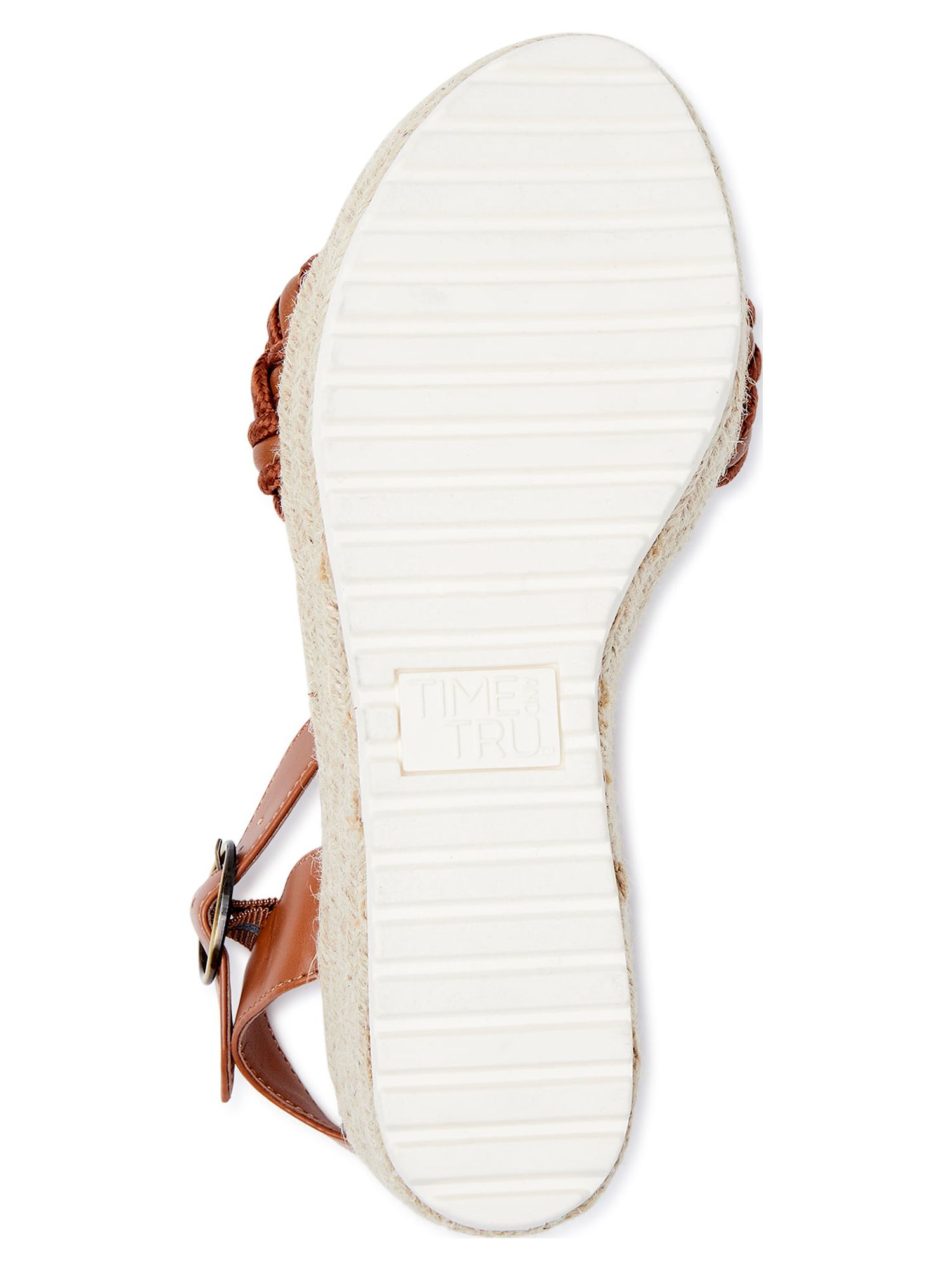 Time and Tru Women's Braided Wedge Sandals, Wide Width Available - image 3 of 5