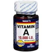 Basic's Vitamin A Softgels, 10,000 IU, 100 Count
