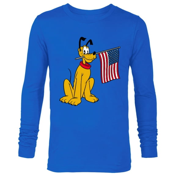 Disney Pluto Americana - Long Sleeve T-Shirt for Men - Customized-Royal