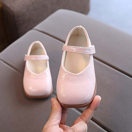 

Levmjia Baby Girls Sandals Comfort Outdoor Casual Shoes Spring And Girls Uniform Shoes Performance Casual Single Shoes Small Leather Shoes 5-5.5 Years