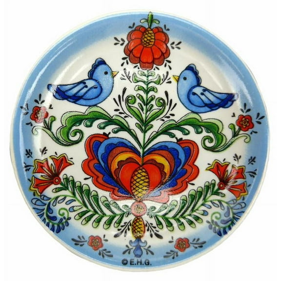Lovebirds Souvenir Refrigerator Magnet Plate