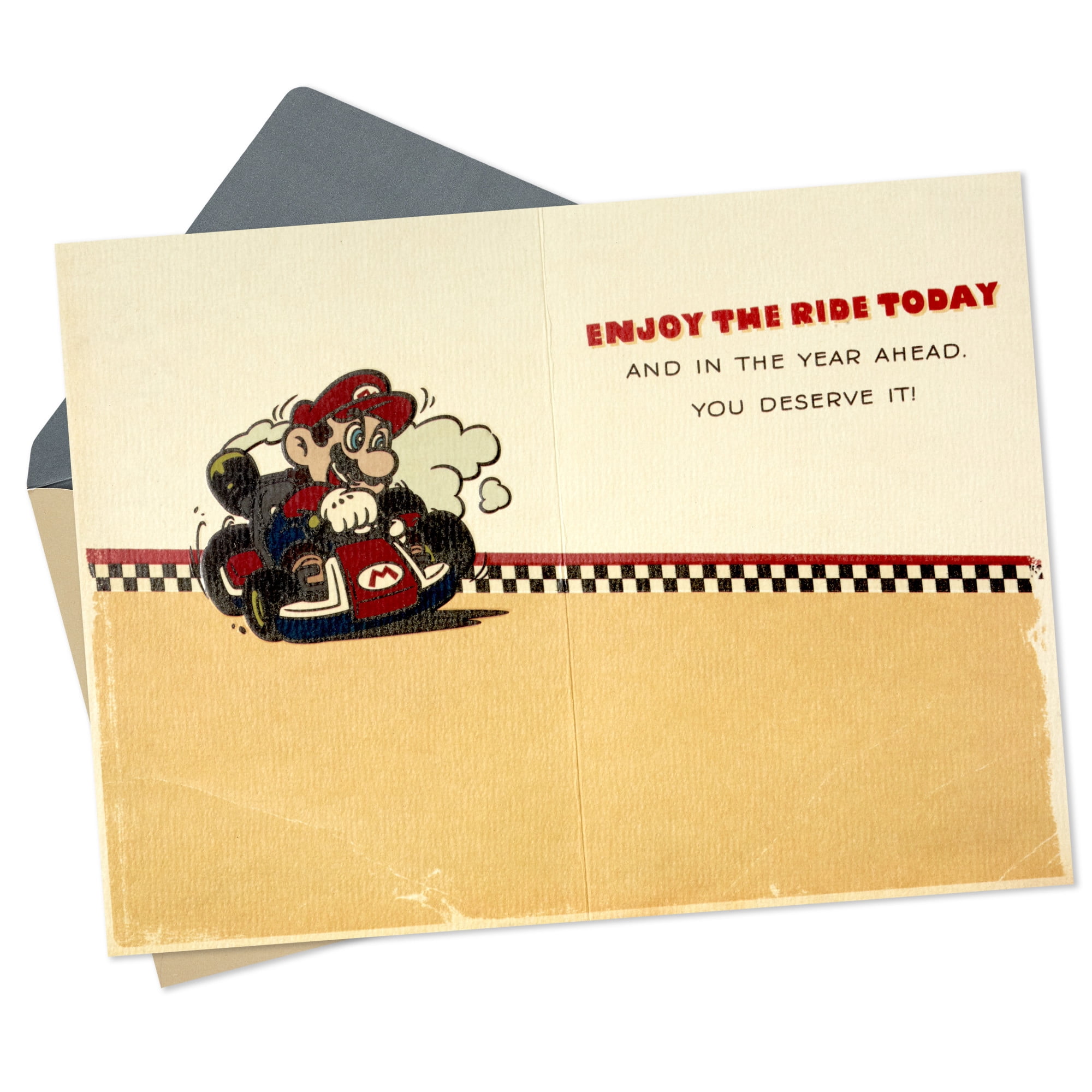 Hallmark Nintendo Mario Kart Birthday Greeting Card (Enjoy Riding into the Year Ahead)