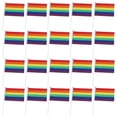thumbnail image 1 of KAKOWELY 20 banderas arcoíris portátiles, banderas arcoíris del orgullo gay, banderas LGBT, pequeñas banderas arcoíris para desfiles., 1 of 4