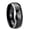 Black 2 Tone Polish Edge, variant on Zelda Triforce Heroes Dome Brushed Finish Blue Tungsten Ring 10MM