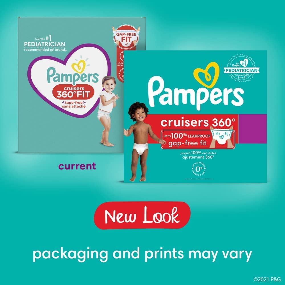 Pampers Cruisers 360 Diapers Size 3, 26Count (Pack of 2)