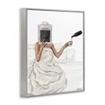 thumbnail image 3 of Stupell Industries Pouring Drink in Bed People Painting Gray Framed Art Print Wall Art, 16 x 20, 3 of 8