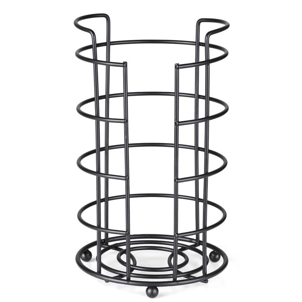 Porta rollos de baño estilo vintage, estructura de hierro resistente y acabado horneado. Ideal para organizar papel higiénico o utensilios de cocina. Diseño europeo, duradero y antioxido.