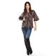 thumbnail image 4 of Blusa de vinipiel con laso Roman Fashion /Juvenil, 1877 (Cafe) cafe G, 4 of 5