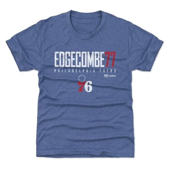 Youth 500 Level VJ Edgecombe Royal Philadelphia 76ers Elite Name & Number T-Shirt
