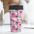 thumbnail image 6 of Rateoe Flamingo Pattern Travel Coffee Mug Tumbler with Flip Lid | Reusable Insulated Stainless Steel Cold Brew Iced Coffee Cup Thermos, 6 of 8