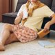 thumbnail image 5 of Balery Mushroom Pantalones cortos de pijama de punto de algodón para hombre con cinturilla y bolsillos-Small, 5 of 6