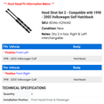 thumbnail image 2 of Hood Strut Set 2 - Compatible with 1998 - 2005 Volkswagen Golf Hatchback 1999 2000 2001 2002 2003 2004, 2 of 2