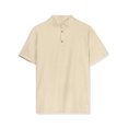 thumbnail image 1 of Camisa de lino Unique Bargains informal para hombre cuello levantado manga corta Caqui M, 1 of 6