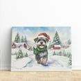 thumbnail image 3 of Hello Winter Schnauzer Frosty Morning Walk Welcome Snowy Christmas Horizontal Matte Canvas Poster Miniature Schnauzer Dog Lover Wall Art Home Decor - 02018, 3 of 5