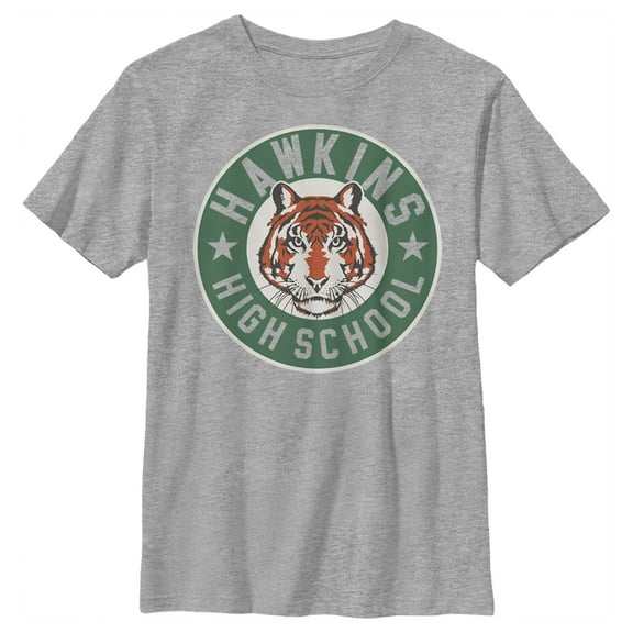 Netflix Boy's Stranger Things Hawkins High School Tiger Mascot Graphic T-Shirt