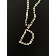 Cubic Zirconia Diamond Charm, Initial Letter D Pendant, Necklace for Women, Men, Boyfriend, Girlfriend Diamond Chain by Aria Jeweler