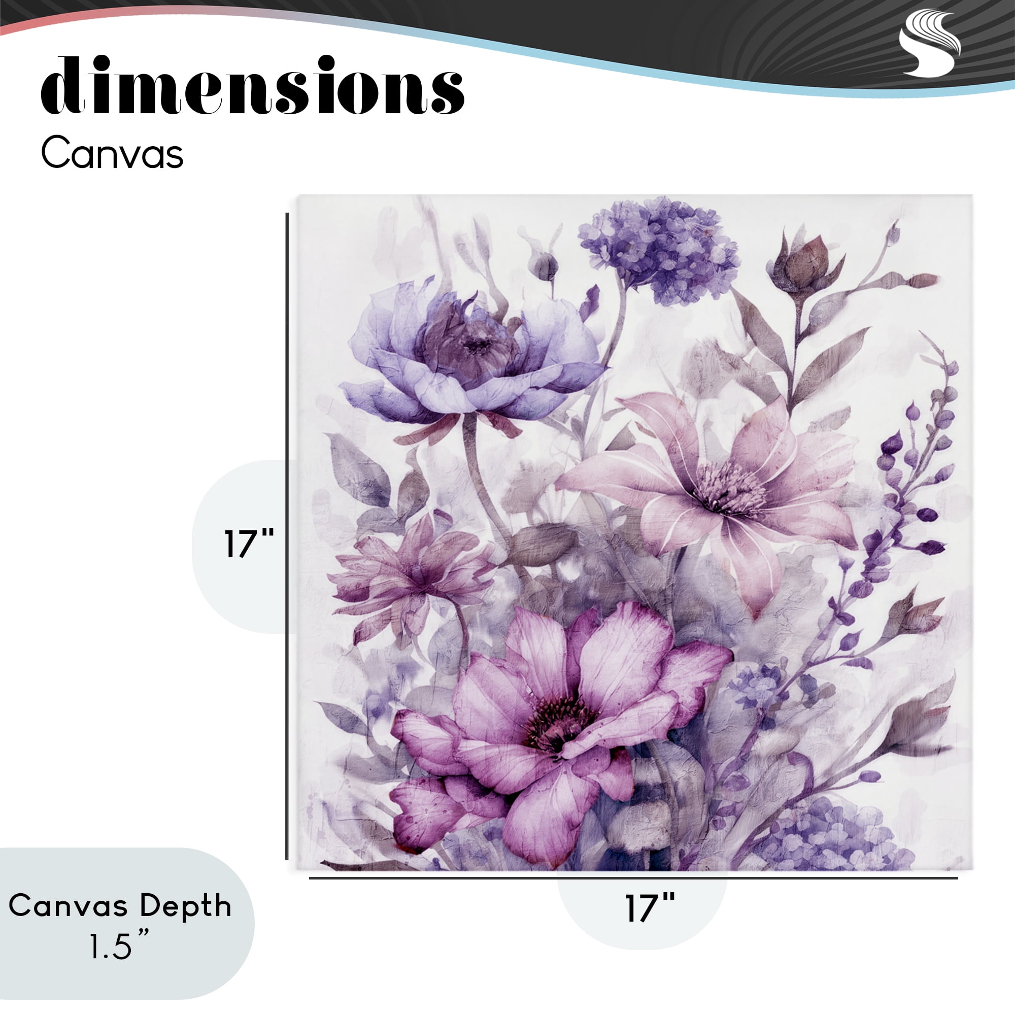 Stupell Industries Purple & Blush Florals Canvas Wall Art, design by Kim Allen