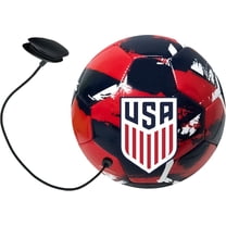 Icon Sports US Soccer Training Ball, Size 4, Red/White/Blue, PVC, Cord