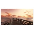 thumbnail image 2 of Promenade sur la Plage Quai en Bois - Pont de Mer Impression sur Toile, 2 of 3