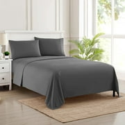 Sweet Home Collection 1800 Series Bed Sheets - Extra Soft Microfiber Deep Pocket Sheet Set - Gray, King