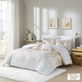 thumbnail image 2 of Intelligent Design Polyester Twin/Twin XL Duvet Cover Set in Ivory/Gold, 2 of 17