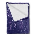 thumbnail image 2 of Love Soft Flannel Fleece Blanket, Romantic Design Love Tree with Lantern and Hearts Valentines Day Wedding Theme, Cozy Plush for Indoor and Outdoor Use, 50" x 70", Indigo and Violet, by Ambesonne, 2 of 5