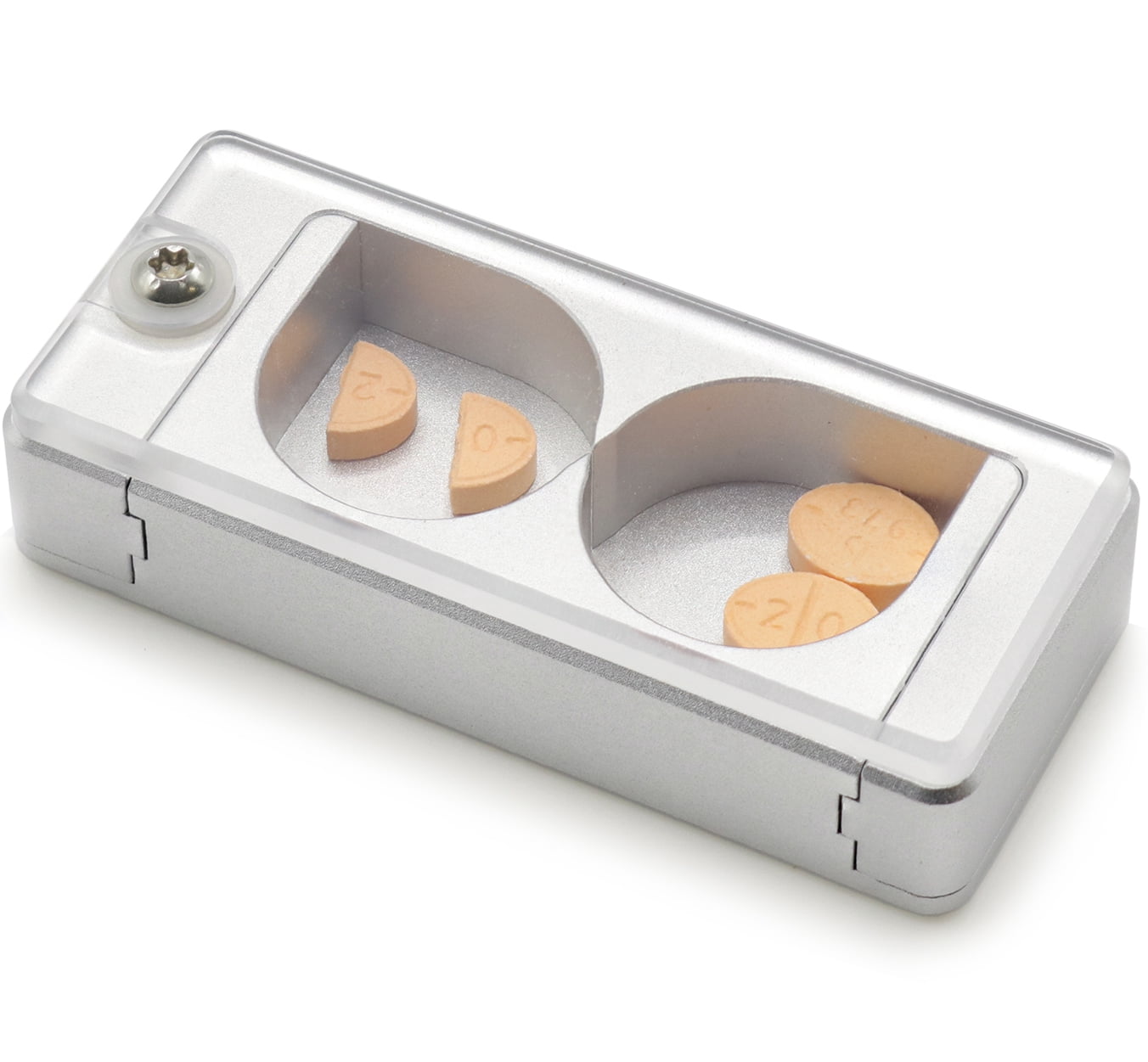EqualSplit Pill Splitter, Double Blade Design, Crafted from Medical Grade Aluminum