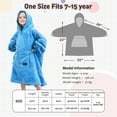 thumbnail image 6 of Solaris Deluxe Reversible Fleece Oversized Blanket Sweatshirt with Hood Super Soft Warm Large Plush Sleeved Throws for Kids 7–15 years old, 6 of 6