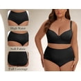 thumbnail image 5 of Plus Size S-4XL High Waisted Briefs for Women Plus Size Ladies Underwear Stretch Full Coverage Panties 4 Pack, 5 of 8