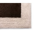 thumbnail image 6 of Porta Border Modern Geometric Shag 4x5 (3'11'' x 5'3'') Area Rug Brown Beige Plush Easy Care Thick Soft Plush Living Room, 6 of 6