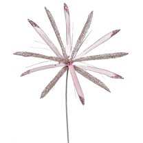 Vickerman 24" Pink Velvet Papyrus Artificial Christmas Pick, 3 per Bag